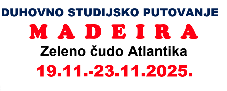 Program za Madeiru Studeni 2025